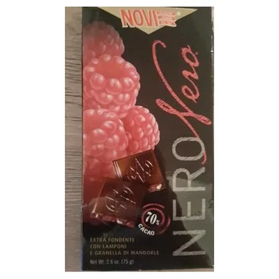 Novi Nero Nero темный шоколад с малиной и миндалем