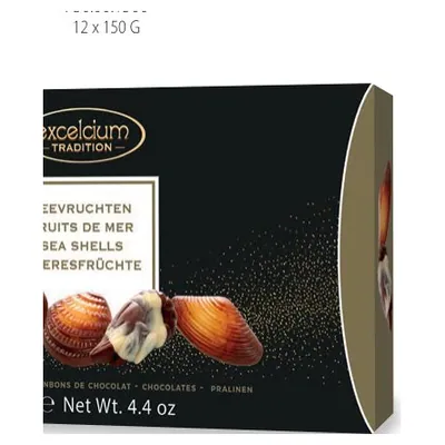 Hamlet конфеты шоколадные Seashells с ореховой начинкой, 125 г